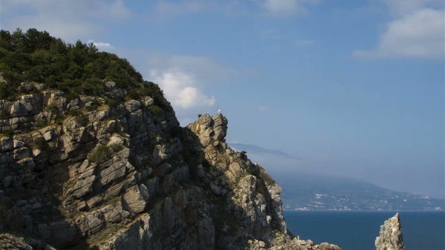 Cliff by the Sea, timelipse, Full HD