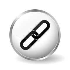 Link icon button vector