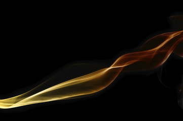 Real photographed abstract smoke on black background.