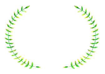 decorative frame of leaves