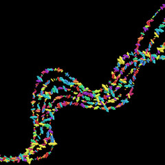 Vector modern colorful isometric arrows background.