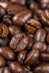 Roasted Coffee beans background.