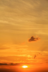 sunset with clouds  the sky is in beautiful dramatic