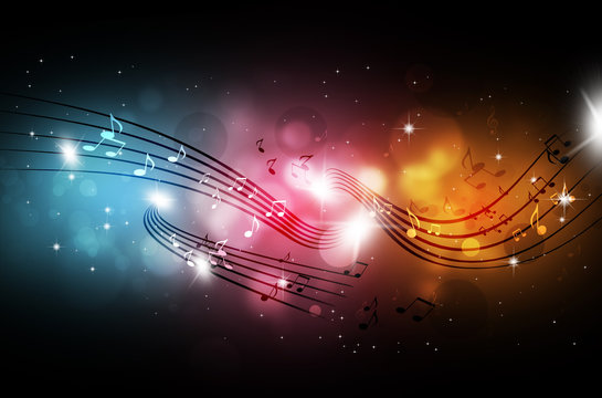 Multicolor Music Notes