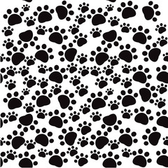 Animal paws seamless pattern