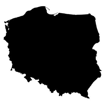 Poland map on white background vector