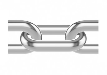 Seamless Metal chain links. 3d illustration