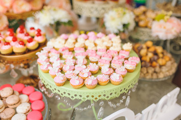 White and Pink Cupcakes