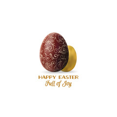 Easter background. Vector Easter decorated chocolate and golden eggs, vector design