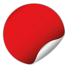 Obraz na płótnie Canvas red round sticker