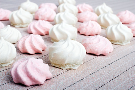 small spiral meringues - shallow depth of field