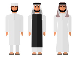 arab men in a national dress