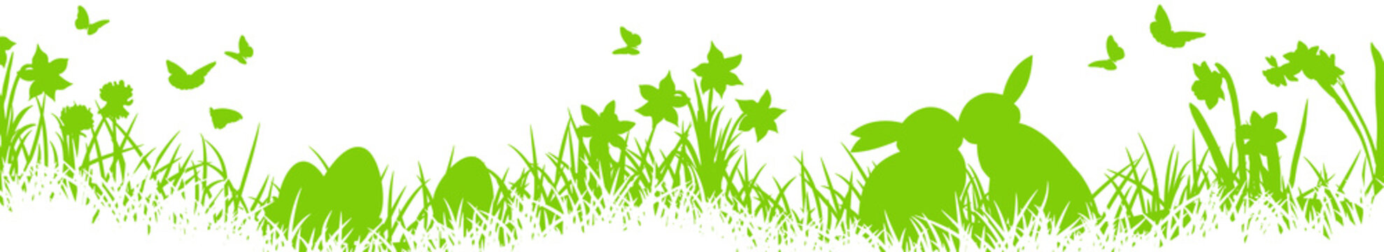 Osterwiese - Gr&uuml;n/Wei&szlig;