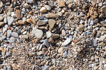 Grey sea pebbles