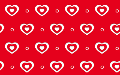 Hearts with dot as background. Seamless
