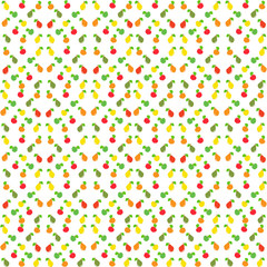 Pear and apple seamless pattern. Vector illustration.