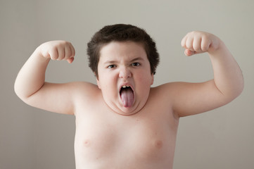 boy muscles  fat diet strong overweight