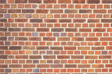 Old red brick wall background texture