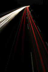 Fototapeta na wymiar Autobahn bei Nacht - Freeway at night