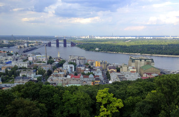 Podil, Kyiv, Ukraine.  View to Podil – oldest part of Kyiv , the capital of Ukraine
