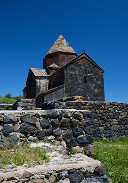 Church of Sevanavank in summer