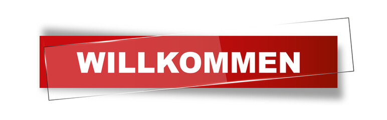 Button | Schild | Willkommen