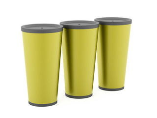 Fast food cup isolated on white background