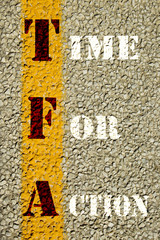 Time for action sign