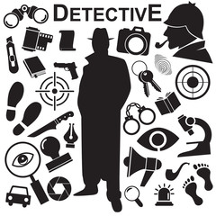 Detective vector icon set. - 103022457