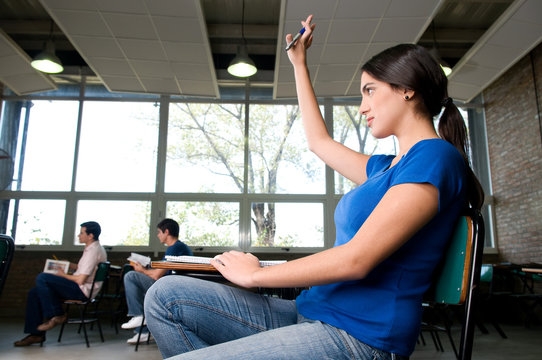 Woman in the class