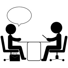 pictogram of job interview vector eps10