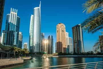Rolgordijnen Jumeirah Lakes Towers in Dubai, Verenigde Arabische Emiraten © artem_artemenko