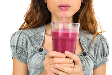 Woman with a smoothie