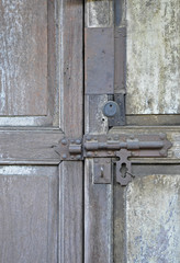 Close up of old door bolt