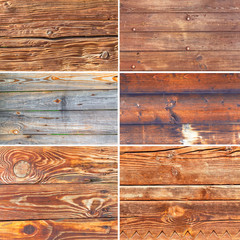 Collage of wooden textures.