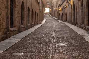 Old town streets and buildings, Rhodes Greece