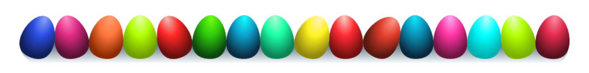 Viele bunte Ostereier