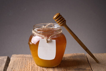Honey jar with dipper