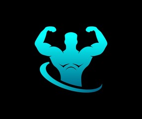 Bodybuilder logo