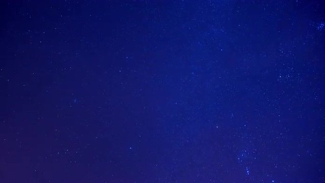 timelapse of an amazing starry blue sky at night without clouds