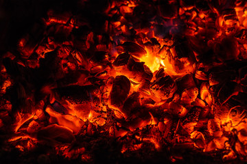 Fototapeta na wymiar Hot coal