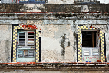 Fototapeta na wymiar Cuba, Centro Habana , House Facade