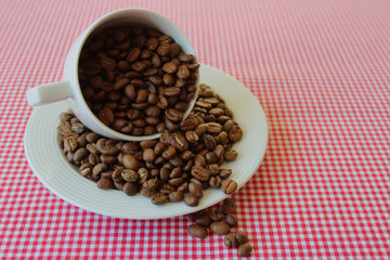 coffee beans in a cup