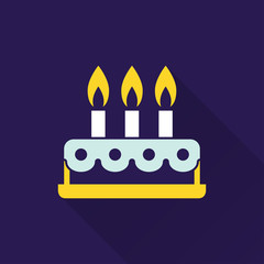 Cake - vector icon.