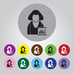 Business woman - Business chart