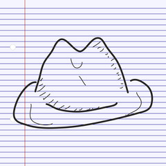 Simple doodle of a cowboy hat