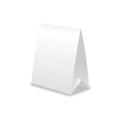 Vector realistic table paper card with shadow
