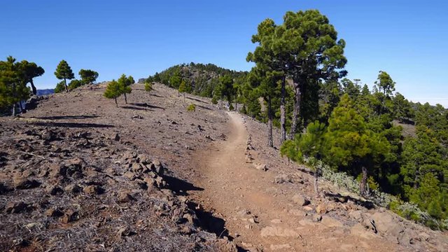 4K Wanderer im Nationalpark Caldera de Taburiente auf La Palma
