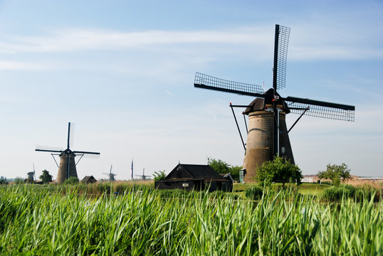 Typical windmills in Holland