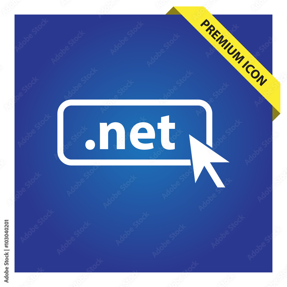 Poster Domain NET icon. Top-level internet domain
